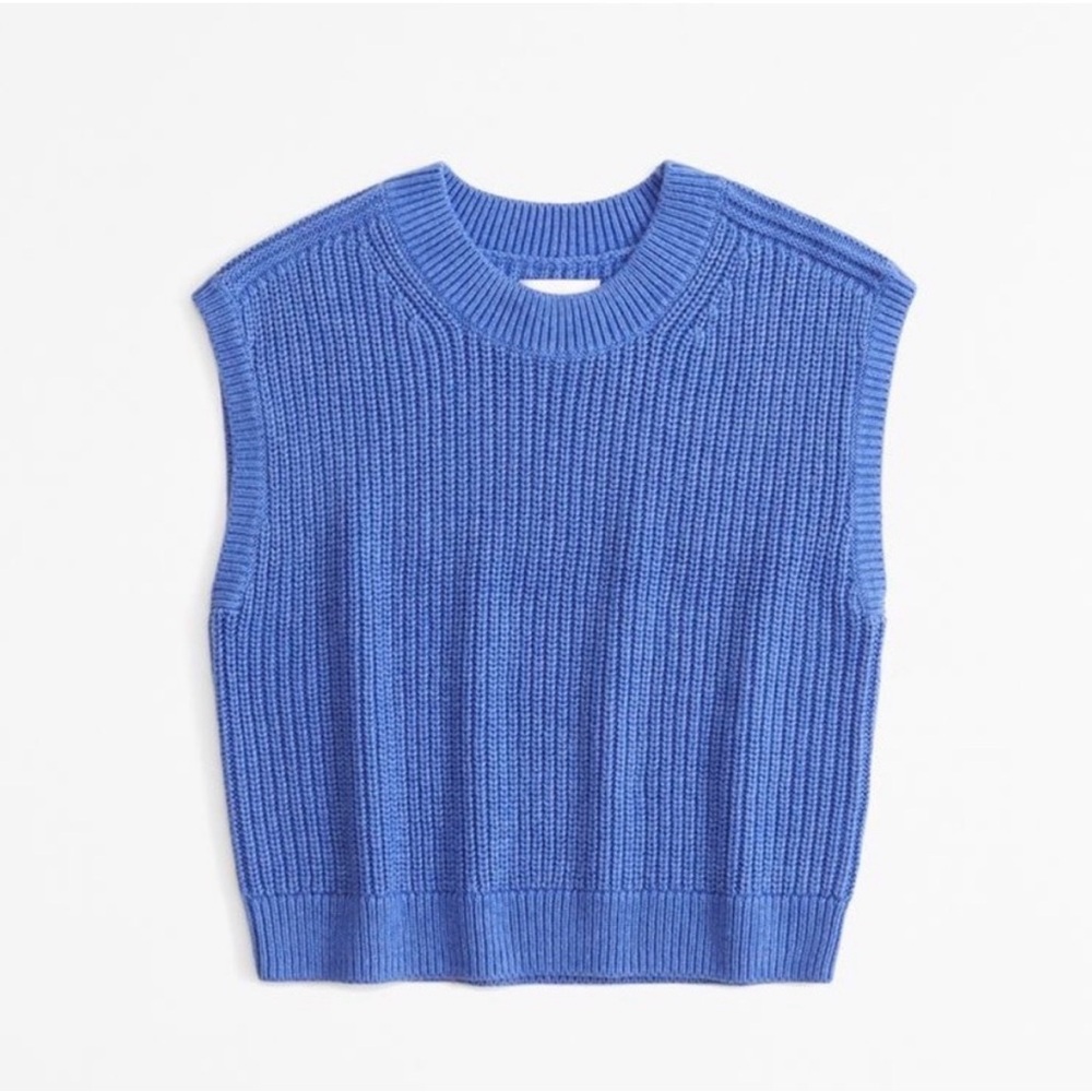 Abercrombie & Fitch Blue Knit Crew Neck Sweater